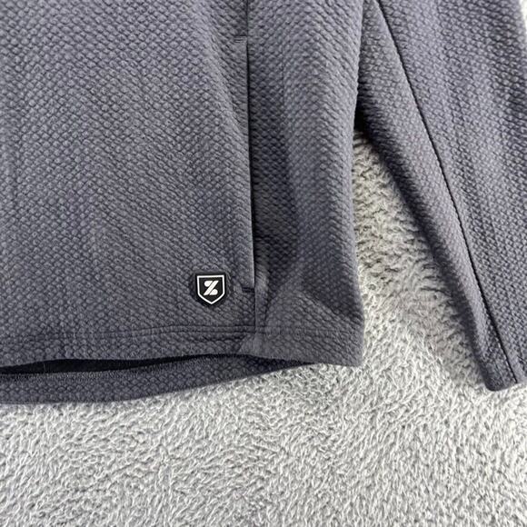 Zusa Brand Sweatshirt Men's Small Gray Pullover Eco Friendly Hoodie Textured - Picture 2 of 12